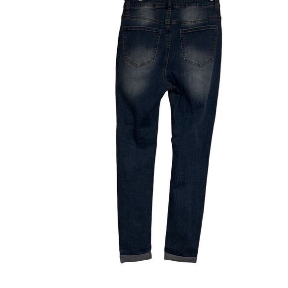 Shein Ladies Size 30 Denim whisker Wash Ripped Distressed Skinny Jeans Pants - Picture 5 of 9
